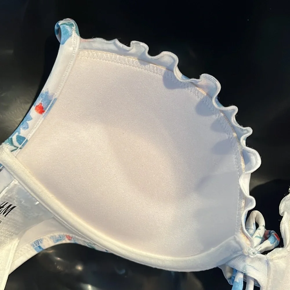 Floral Ruffle Push Up Bikini Top - Picture 5 of 6